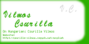 vilmos csurilla business card